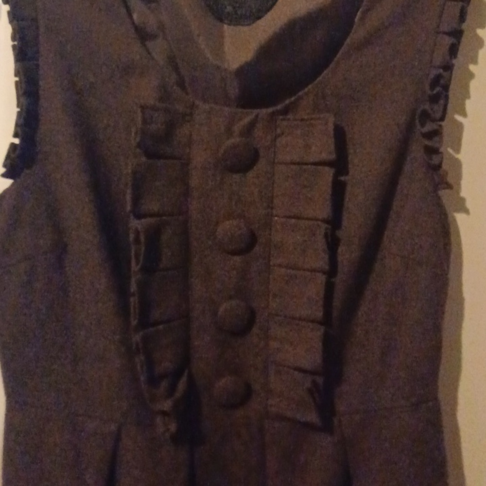 Couture chocolate brown dress - Picture 3 of 9